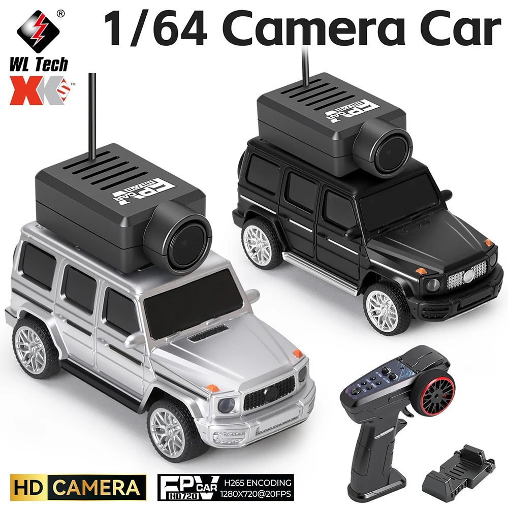 Wltoys RC Cars 1:64 Mini 6406 6406C HD Camera RC Racing Car Toy 120° Wide Angle 2.4G 720P APP Control Mini Car Dual Control